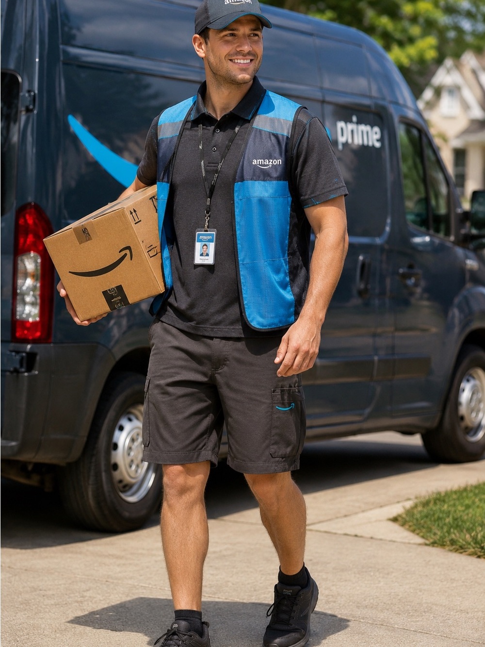 2 Pairs of Black Amazon Cargo Shorts